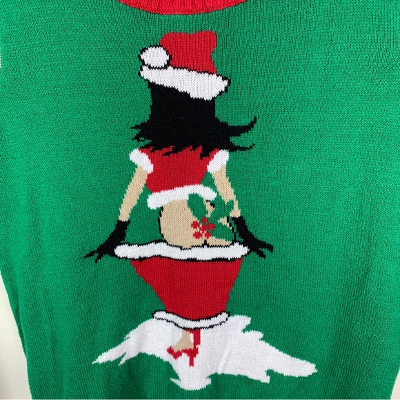 Ugly Christmas Sweater Women’s Medium Pullover Green - Picture 4 of 4
